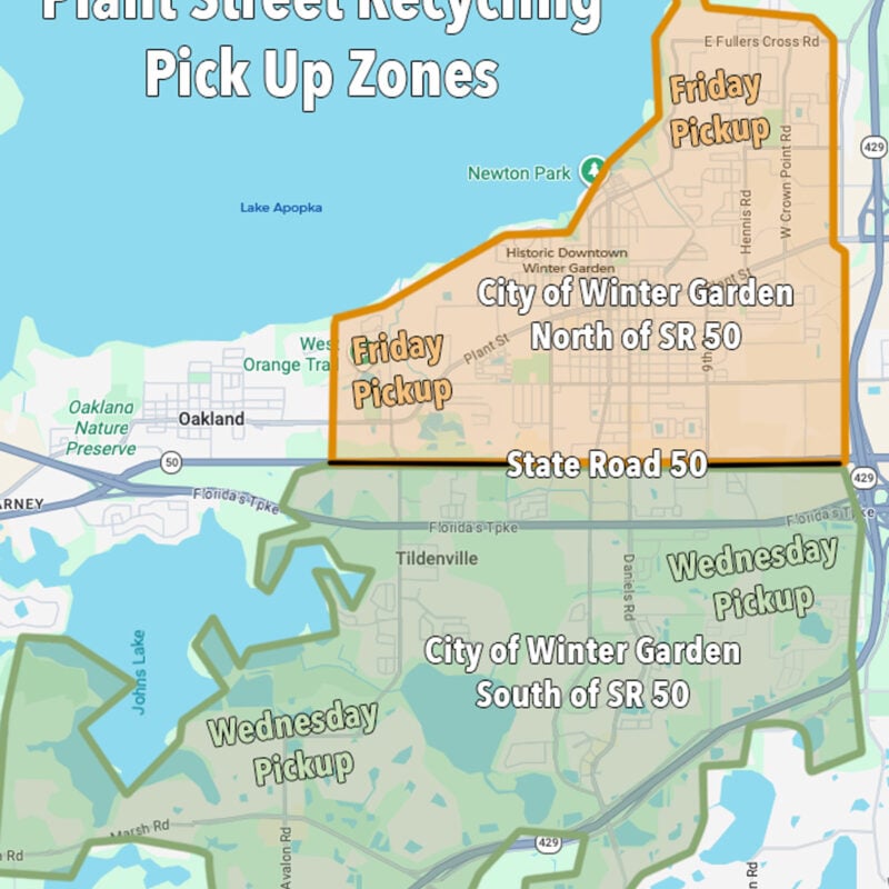 Winter Garden Recycling Pick Up Routes for Curbside Recycling